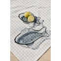 assiette poisson verre bleu ib laursen