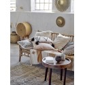 coussin canape beige naturel pompons coton bloomingville siff