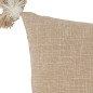 coussin canape beige naturel pompons coton bloomingville siff