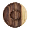 plateau service aperitif bois acacia rond bloomingville breno