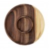 plateau service aperitif bois acacia rond bloomingville breno