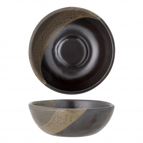bol assiette chic gres marron peint bloomingville paula