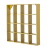 etagere murale a mugs 16 compartiments bois recycle jaune bloomingville