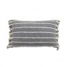 coussin salon rectangulaire bleu coton franges bloomingville atitki