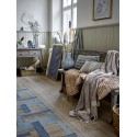 coussin salon rectangulaire bleu coton franges bloomingville atitki