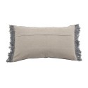 coussin salon rectangulaire bleu coton franges bloomingville atitki