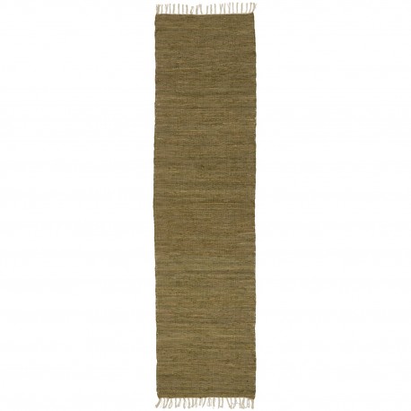 tapis long couloir vert kaki coton ib laursen