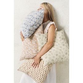 grande housse coussin coton floral vert clair pale ib laursen agatha
