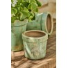 cache pot vert vieilli ceramique ib laursen