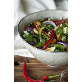 ib laursen bol saladier gres blanc creme style artisanal rustique 24 cm