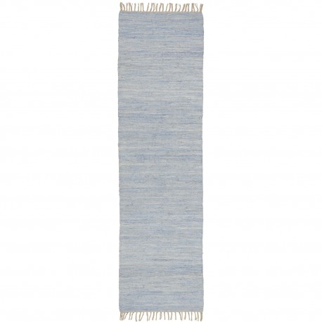 tapis de couloir bleu clair pastel coton ib laursen
