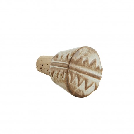 bouchon de vin ceramique beige madam stoltz