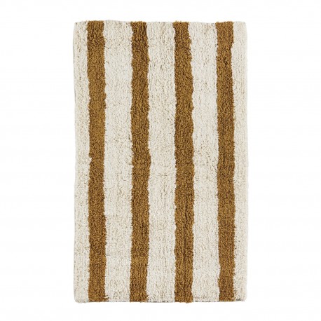 tapis de bain tufte jaune moutarde coton rayures madam stoltz