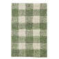 petit tapis coton tufte carreaux vert madam stoltz