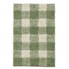 petit tapis coton tufte carreaux vert madam stoltz