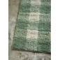petit tapis coton tufte carreaux vert madam stoltz