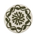 tapis de bain rond tufte coton imprime vert madam stoltz