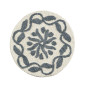 tapis de bain decoratif rond coton tufte bleu madam stoltz