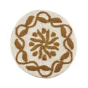 tapis de bain chic rond coton jaune moutarde madam stoltz