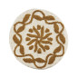 tapis de bain chic rond coton jaune moutarde madam stoltz