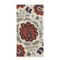 tapis chambre motif floral coton tufte rouge madam stoltz