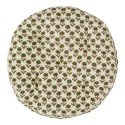 galette de chaise ronde motif floral vert coton madam stoltz