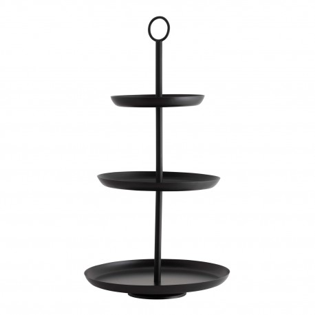grande corbeille a fruits 3 etages design metal noir nordal assam