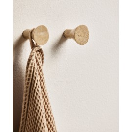 patere murale pierre naturelle travertin beige nordal