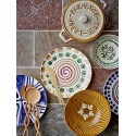 bol gres marron peint main bloomingville heikki