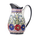 pichet floral gres fleurs peint bloomingville florist
