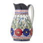 pichet floral gres fleurs peint bloomingville florist