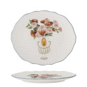 assiette vintage gres embosse floral bloomingville dorothy