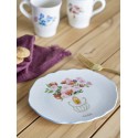assiette vintage gres embosse floral bloomingville dorothy