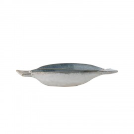 bol forme de poisson bleu gres emaille bloomingville mei