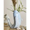 vase poisson bleu gres bloomingville hiro