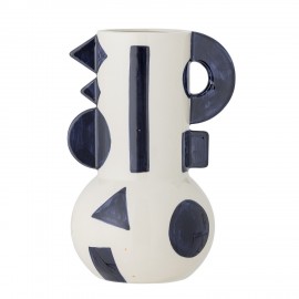 vase design bleu gres bloomingville graphica