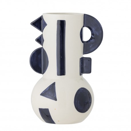 vase design bleu gres bloomingville graphica