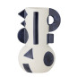 vase design bleu gres bloomingville graphica