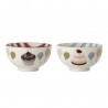 Bols grès décoration Bloomingville DARBY set de 2