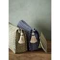 trousse de toilette coton matelasse imprime vert carreaux madam stoltz