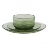 assiette verre bulle vert madam stoltz