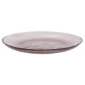 assiette en verre bulle rose madam stoltz
