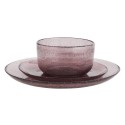 petite assiette verre bulle mauve rose madam stoltz