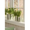 cache pot ceramique rayures vert blanc soucoupe ib laursen