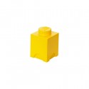 Boîte lego rangement 1 plot jaune