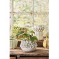 cache pot deco gres emaille blanc fleurs sculptee relief 3d ib laursen cache pot deco gres emaille blanc fleurs sculptee relief 3d ib laursen