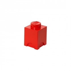 Boîte lego rangement 1 plot rouge