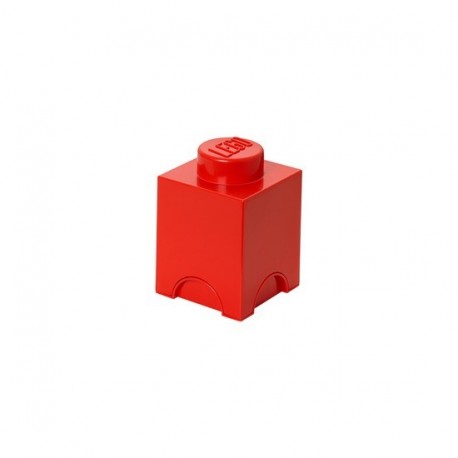 Boîte lego rangement 1 plot rouge