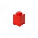 Boîte lego rangement 1 plot rouge