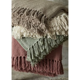 plaid coton recycle beige naturel marron madam stoltz